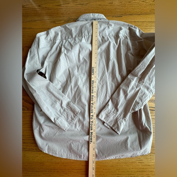 NWT Zara Rhuigi Shirt Mens Small Long Sleeve Button Down Khaki - Picture 7 of 8